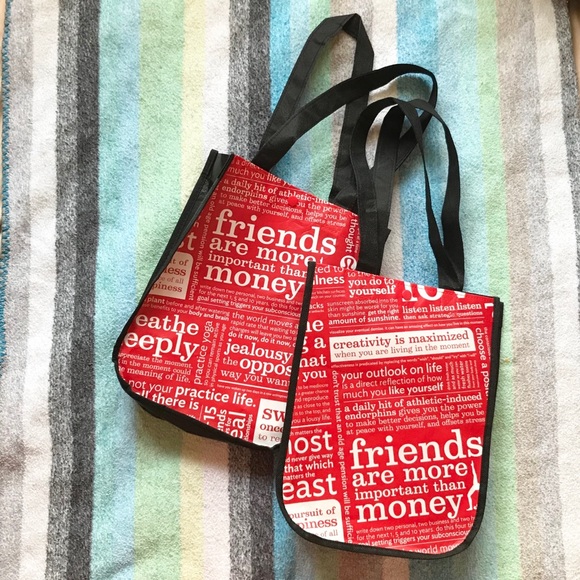 lululemon athletica Handbags - Bundle of Lululemon Shopping Tote Bags lululemon athletica Handbags - Bundle of Lululemon Shopping Tote Bags